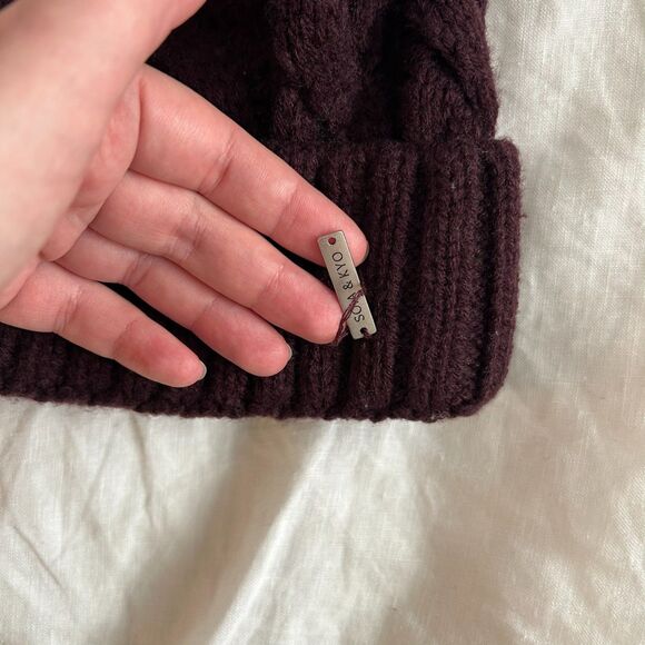 Soia & Kyo Burgundy/Purple Beanie - Picture 5 of 7
